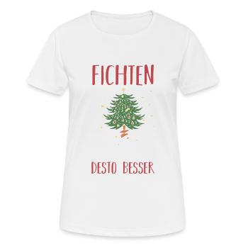 Weihnachtsmann Fichten Weihnachtsbaum Weihnachten - Frauen T-Shirt atmungsaktiv - Weiß - Vorne - AI Model Female 172 dark (172cm)