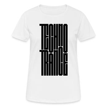 Typographie de la Techno Trance - T-shirt respirant Femme - blanc - Devant - AI Model Female 172 dark (172cm)