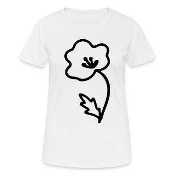 Blume - Frauen T-Shirt atmungsaktiv - Weiß - Vorne - AI Model Female 172 dark (172cm)
