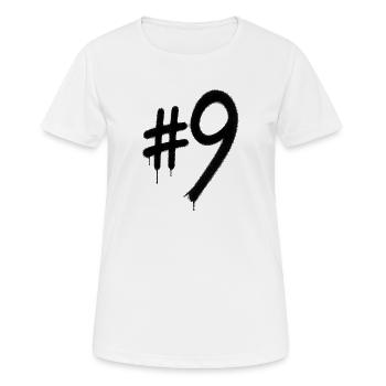 Art de rue Graffiti Digit9 - T-shirt respirant Femme - blanc - Devant - AI Model Female 172 dark (172cm)