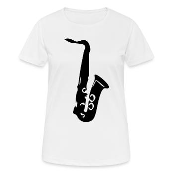 Saxophone Music Gift Musician - Women's Breathable T-Shirt - white - Front - AI Model Female 172 dark (172cm)
