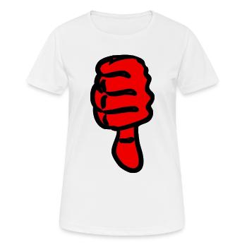 Red Black Abstract Graphic Thumb - Women's Breathable T-Shirt - white - Front - AI Model Female 172 dark (172cm)