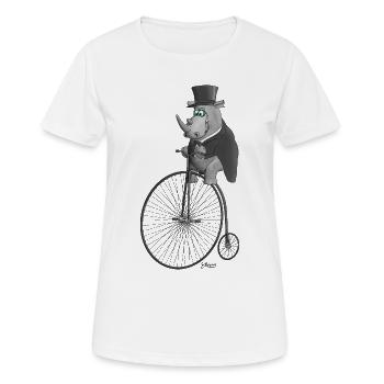 Drôle de cycliste - T-shirt respirant Femme - blanc - Devant - AI Model Female 172 dark (172cm)