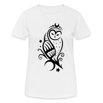 Eule Schneeeule Tattoo - Frauen T-Shirt atmungsaktiv - Weiß - Vorne - AI Model Female 172 dark (172cm)