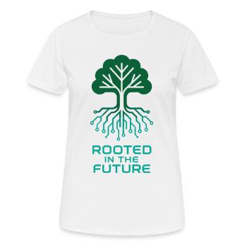 Un arbre numérique pour un avenir durable - T-shirt respirant Femme - blanc - Devant - AI Model Female 172 dark (172cm)