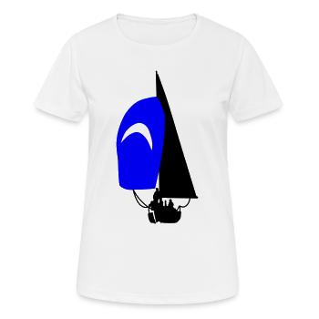 Segelboot - Frauen T-Shirt atmungsaktiv - Weiß - Vorne - AI Model Female 172 dark (172cm)
