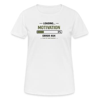 Chargement de motivation – Erreur 404 - T-shirt respirant Femme - blanc - Devant - AI Model Female 172 dark (172cm)
