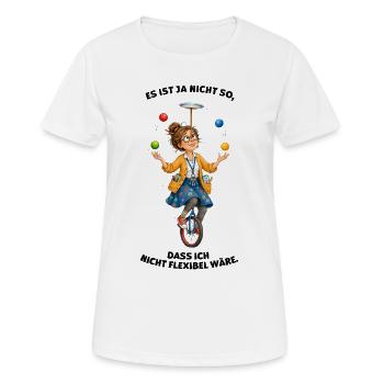 Lehrerinnen müssen flexibel sein - Frauen T-Shirt atmungsaktiv - Weiß - Vorne - AI Model Female 172 dark (172cm)