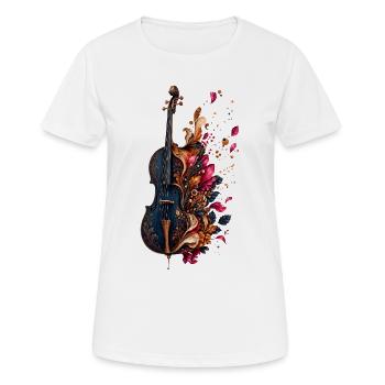 Violon floral baroque - T-shirt respirant Femme - blanc - Devant - AI Model Female 172 dark (172cm)