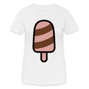 Eis am Stiel Grafik - Frauen T-Shirt atmungsaktiv - Weiß - Vorne - AI Model Female 172 dark (172cm)