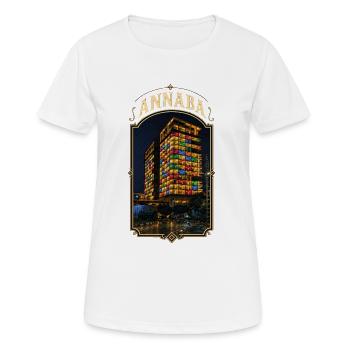 Annaba Tour Colorée Nocturne - T-shirt respirant Femme - blanc - Devant - AI Model Female 172 dark (172cm)