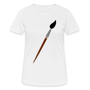 pinceau - T-shirt respirant Femme - blanc - Devant - AI Model Female 172 dark (172cm)