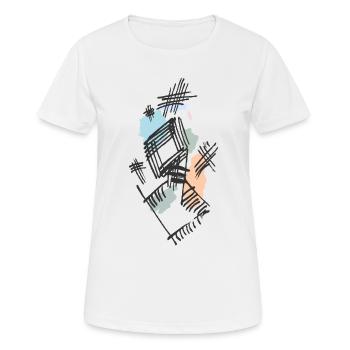 Abstrait - T-shirt respirant Femme - blanc - Devant - AI Model Female 172 dark (172cm)