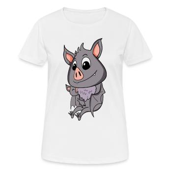 Grossesse familiale - animal chauve-souris avec bébé - T-shirt respirant Femme - blanc - Devant - AI Model Female 172 dark (172cm)