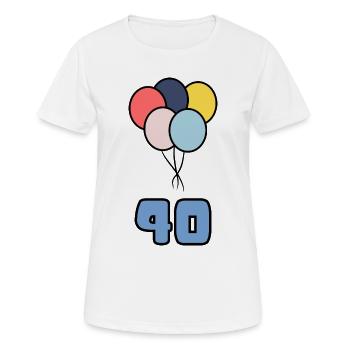 40. 40 JAHRE. 40-JÄHRIGES JUBILÄUM. GEBURTSTAG 40 JAHRE. - Frauen T-Shirt atmungsaktiv - Weiß - Vorne - AI Model Female 172 dark (172cm)