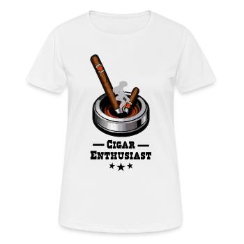 Zigarren Enthusiast - Frauen T-Shirt atmungsaktiv - Weiß - Vorne - AI Model Female 172 dark (172cm)