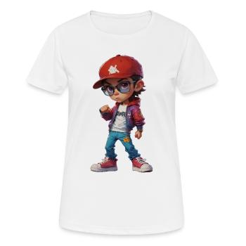 Cool Trendy Teenage Kid - Women's Breathable T-Shirt - white - Front - AI Model Female 172 dark (172cm)