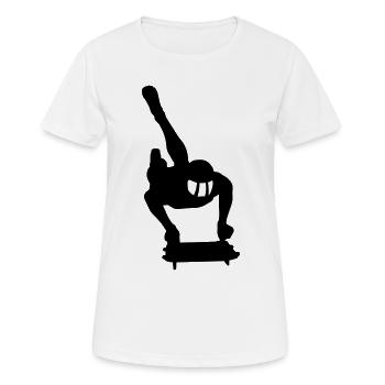 squelette - T-shirt respirant Femme - blanc - Devant - AI Model Female 172 dark (172cm)