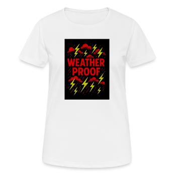 Weather Proof Lightning - Women's Breathable T-Shirt - white - Front - AI Model Female 172 dark (172cm)