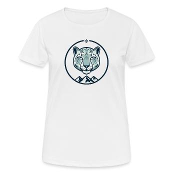 Léopard des neiges montagnard - T-shirt respirant Femme - blanc - Devant - AI Model Female 172 dark (172cm)