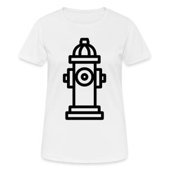 borne incendie - T-shirt respirant Femme - blanc - Devant - AI Model Female 172 dark (172cm)