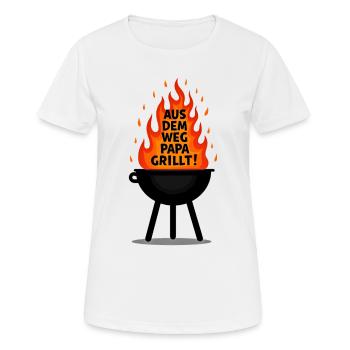 Barbecue Saison du barbecue Papa grillant au grill Papa grillant - T-shirt respirant Femme - blanc - Devant - AI Model Female 172 dark (172cm)