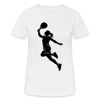 Femme smash padel - T-shirt respirant Femme - blanc - Devant - AI Model Female 172 dark (172cm)