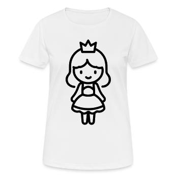 princesse - T-shirt respirant Femme - blanc - Devant - AI Model Female 172 dark (172cm)