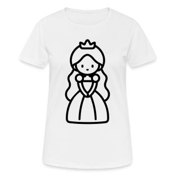 Prinzessin - Frauen T-Shirt atmungsaktiv - Weiß - Vorne - AI Model Female 172 dark (172cm)