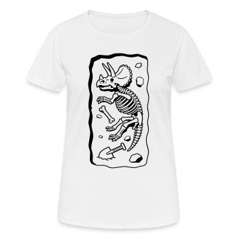 Triceratops-Knochen - Frauen T-Shirt atmungsaktiv - Weiß - Vorne - AI Model Female 172 dark (172cm)