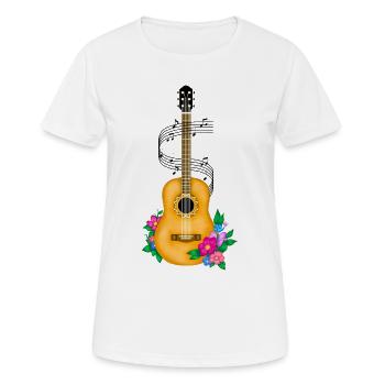Guitar, music lovers - Women's Breathable T-Shirt - white - Front - AI Model Female 172 dark (172cm)