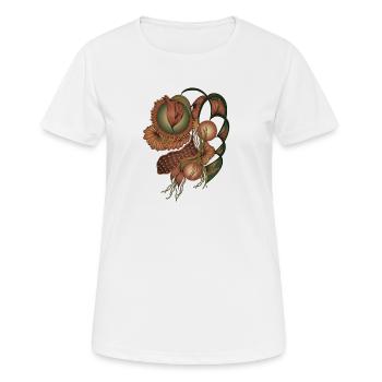 Earth Tone Flower Shapes - Women's Breathable T-Shirt - white - Front - AI Model Female 172 dark (172cm)