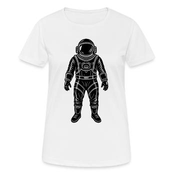 Astronaute - T-shirt respirant Femme - blanc - Devant - AI Model Female 172 dark (172cm)