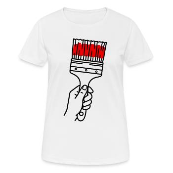 Maler - Frauen T-Shirt atmungsaktiv - Weiß - Vorne - AI Model Female 172 dark (172cm)
