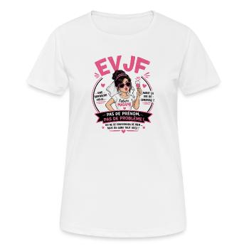 EVJF Future Madame  - T-shirt respirant Femme - blanc - Devant - AI Model Female 172 dark (172cm)