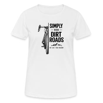 Dirt Roads Bike Adventure - Women's Breathable T-Shirt - white - Front - AI Model Female 172 dark (172cm)