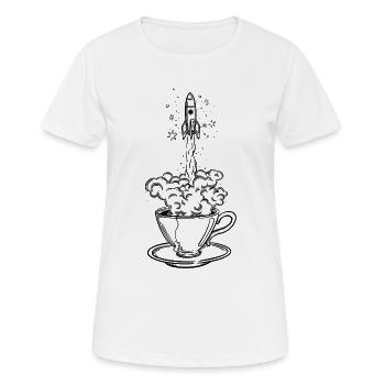 Vers la Lune et retour - T-shirt respirant Femme - blanc - Devant - AI Model Female 172 dark (172cm)
