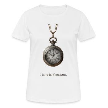 Antique bronze pocket clock - Women's Breathable T-Shirt - white - Front - AI Model Female 172 dark (172cm)