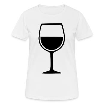 Wein Weinglas Rotwein Weißwein Geschenk - Frauen T-Shirt atmungsaktiv - Weiß - Vorne - AI Model Female 172 dark (172cm)