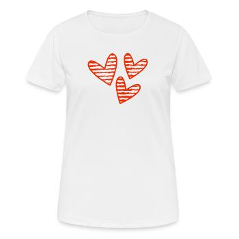 LIEBE. PAAR. GERADE VERHEIRATET. Junggesellinnenabschied. VALENTINSTAG. - Frauen T-Shirt atmungsaktiv - Weiß - Vorne - AI Model Female 172 dark (172cm)