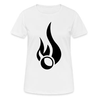 Boule enflammée - T-shirt respirant Femme - blanc - Devant - AI Model Female 172 dark (172cm)