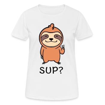 Déclaration sur les paresseux cool Zoo animal-mammifère - T-shirt respirant Femme - blanc - Devant - AI Model Female 172 dark (172cm)