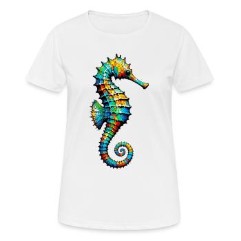 Hippocampe - T-shirt respirant Femme - blanc - Devant - AI Model Female 172 dark (172cm)