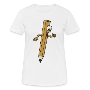 Running Pencil - Women's Breathable T-Shirt - white - Front - AI Model Female 172 dark (172cm)