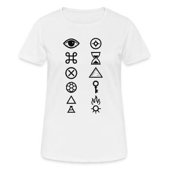 Avi Collection – Mystic Columns - Women's Breathable T-Shirt - white - Front - AI Model Female 172 dark (172cm)