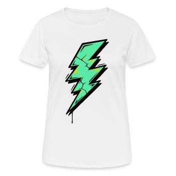 Style Éclair Éclair Abstrait - T-shirt respirant Femme - blanc - Devant - AI Model Female 172 dark (172cm)