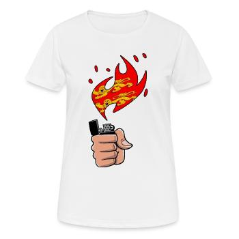 Normandie Feuerzeug Pride Region Normandie - Frauen T-Shirt atmungsaktiv - Weiß - Vorne - AI Model Female 172 dark (172cm)