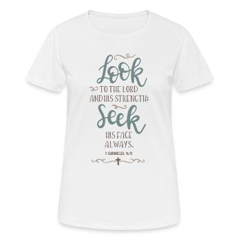 Cherche sa force - T-shirt respirant Femme - blanc - Devant - AI Model Female 172 dark (172cm)