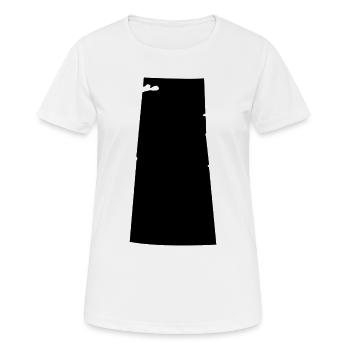 Saskatchewan Map - Women's Breathable T-Shirt - white - Front - AI Model Female 172 dark (172cm)