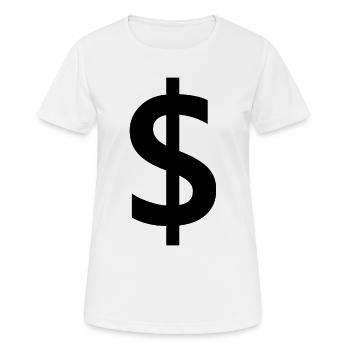 Dollar sign - Women's Breathable T-Shirt - white - Front - AI Model Female 172 dark (172cm)